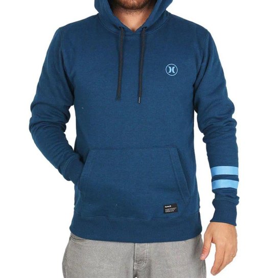 Moletom Hurley Fechado Block Party Masculino - Marinho