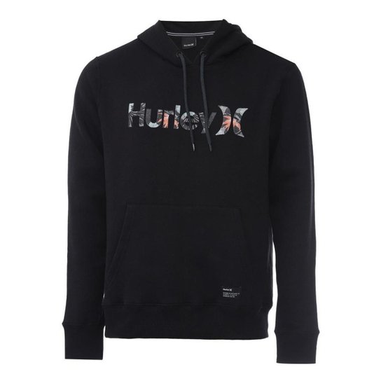 Moletom Hurley Fechado Military Masculino - Preto