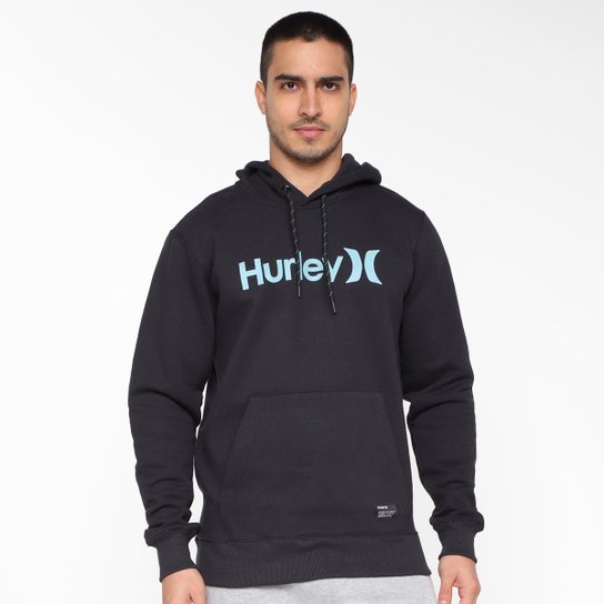 Moletom Hurley O&O Solid Canguru Masculino - Preto Menor preço em Moletom Hurley O&O Solid Canguru Masculino - Preto