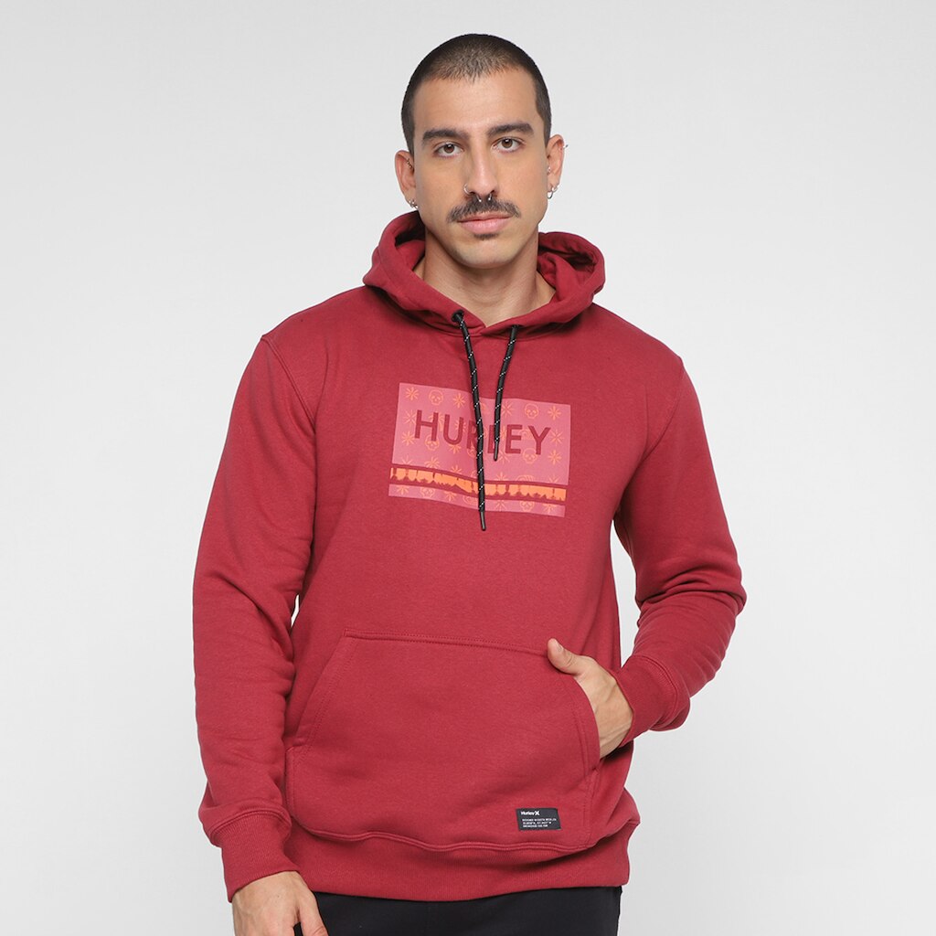Moletom Hurley Skull C/ Capuz Masculino