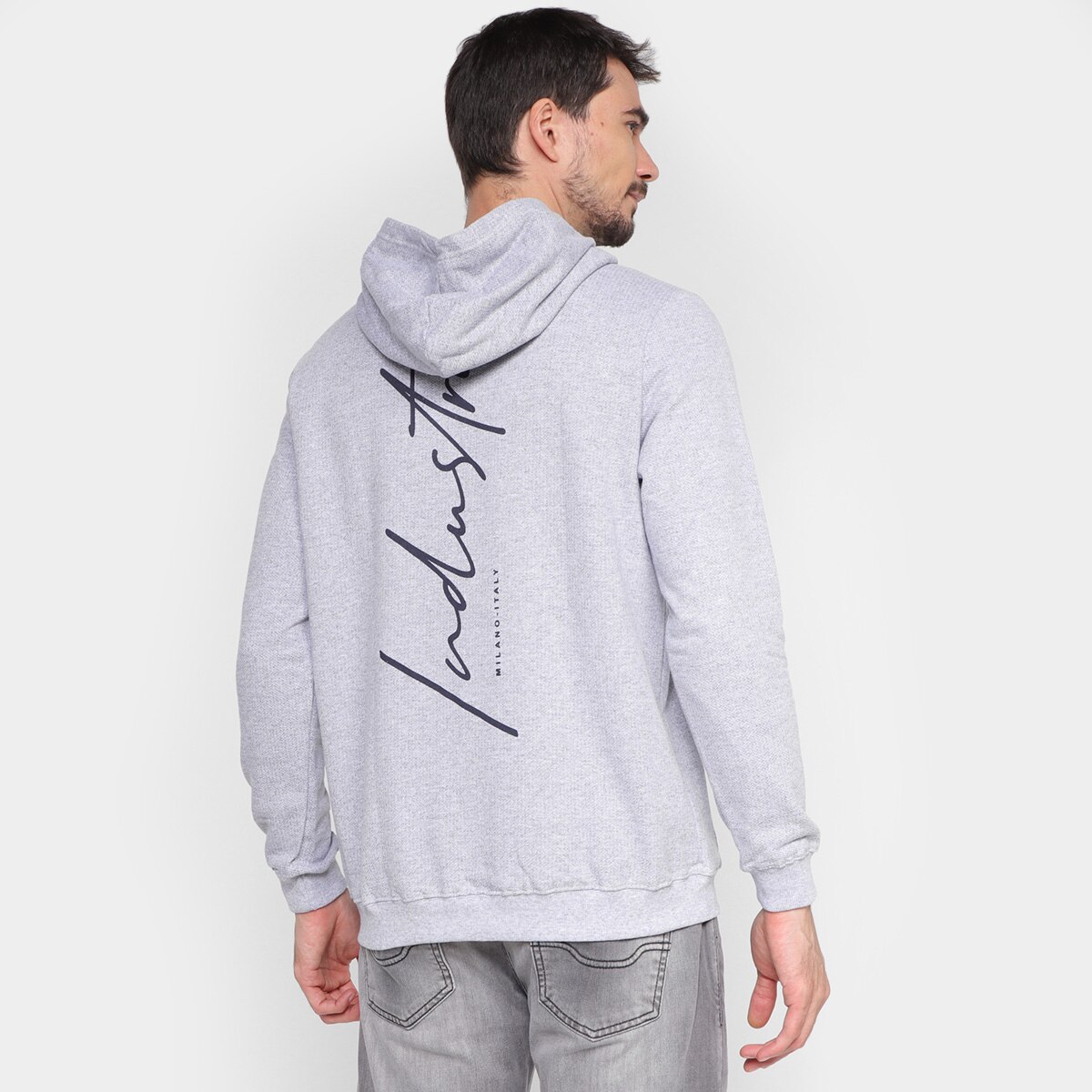 Moletom Industrie Estampa Costas Capuz Masculino - 1