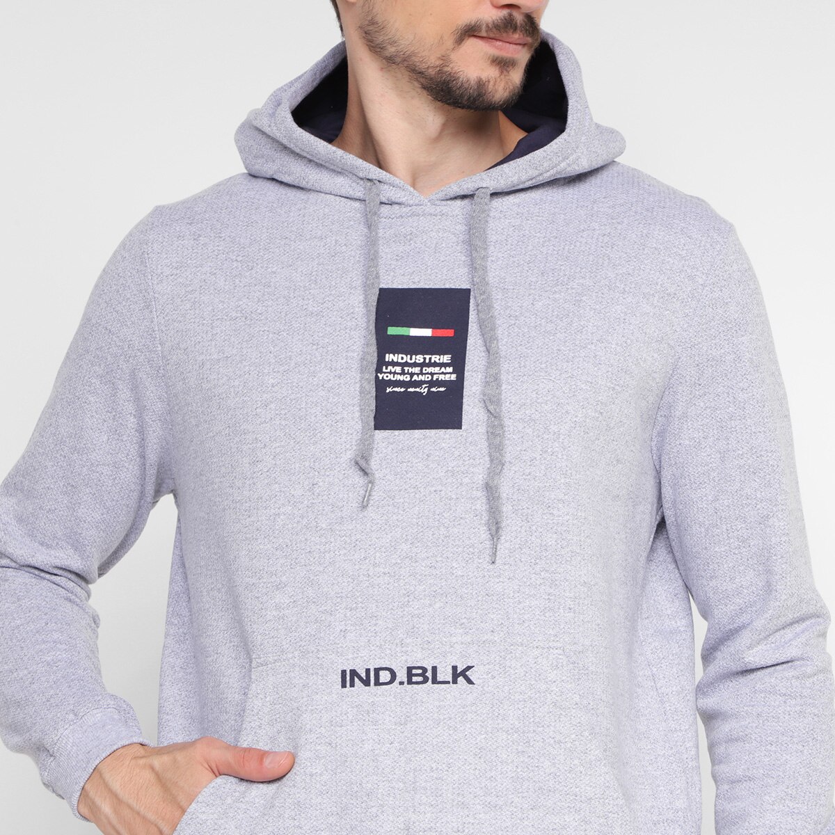 Moletom Industrie Estampa Costas Capuz Masculino - 2