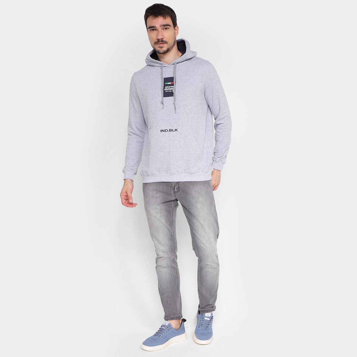 Moletom Industrie Estampa Costas Capuz Masculino - 3