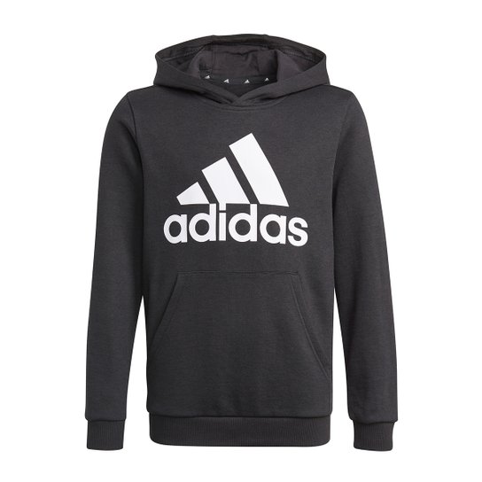 Moletom Infantil Adidas Big Essentials Capuz Masculino - Preto+Branco é ruim? Moletom Infantil Adidas Big Essentials Capuz Masculino - Preto+Branco é boa?