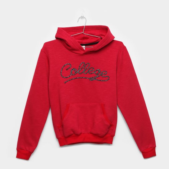 Moletom Infantil Brandili Flamê com Capuz Masculino - Vermelho