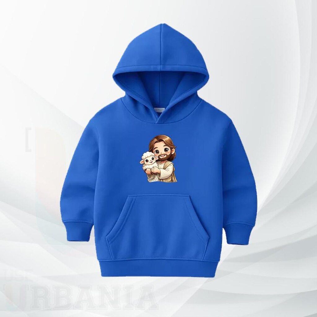 Moletom Infantil Canguru com Ovelhinha Blusa moleton com Capuz Flanelada Confortável
