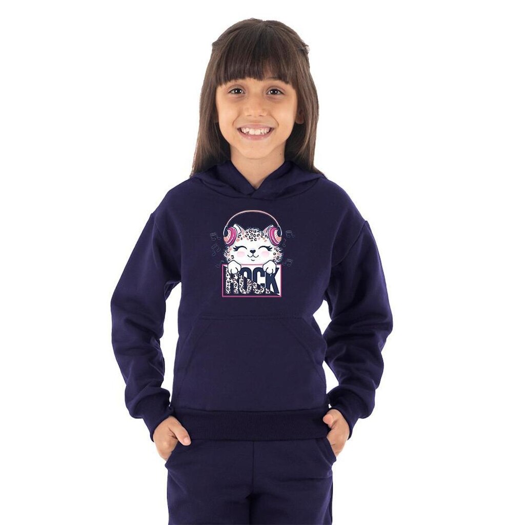 Moletom Infantil Canguru Menina Cat Rock Benellys