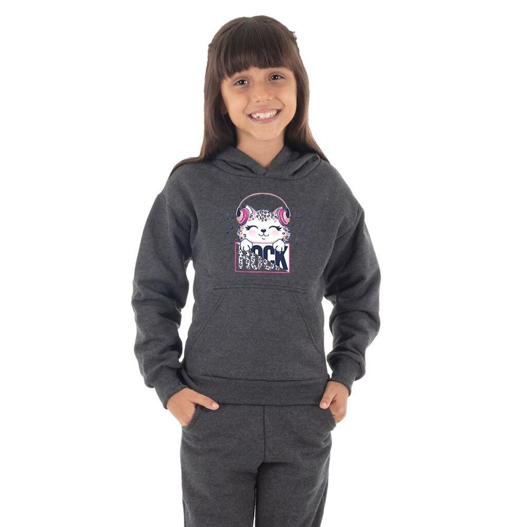 Moletom Infantil Canguru Menina Cat Rock Benellys