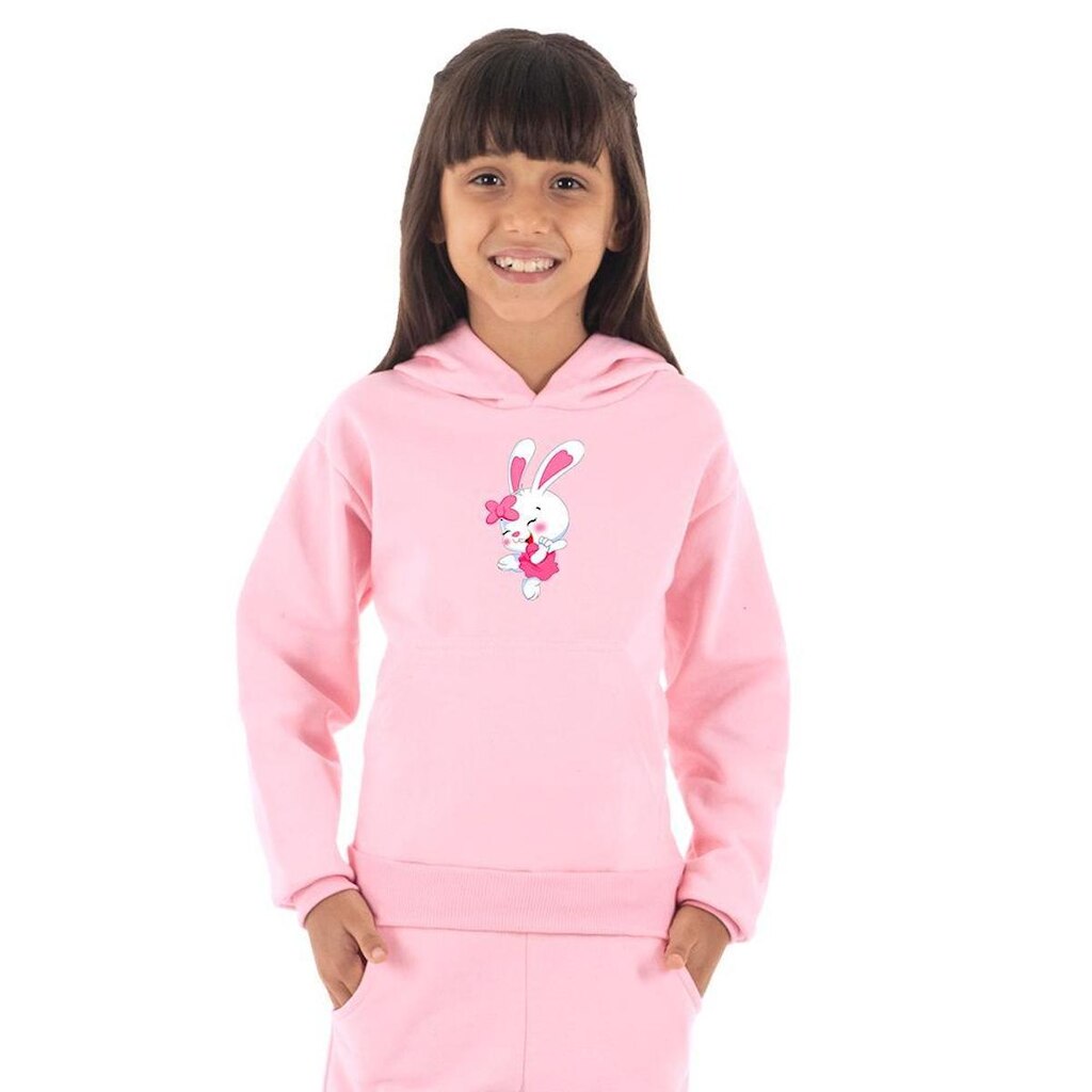 Moletom Infantil Canguru Menina Coelhinho Benellys