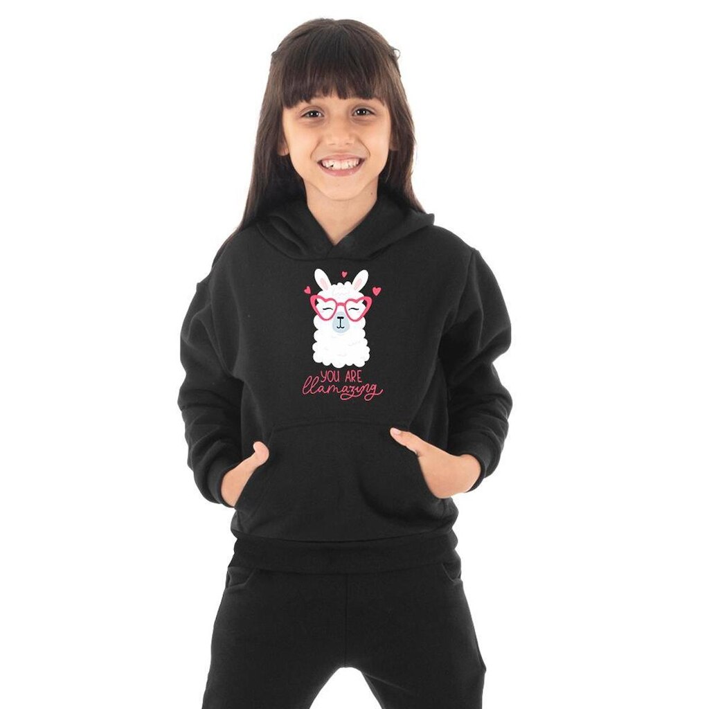 Moletom Infantil Canguru Menina Lhama Benellys