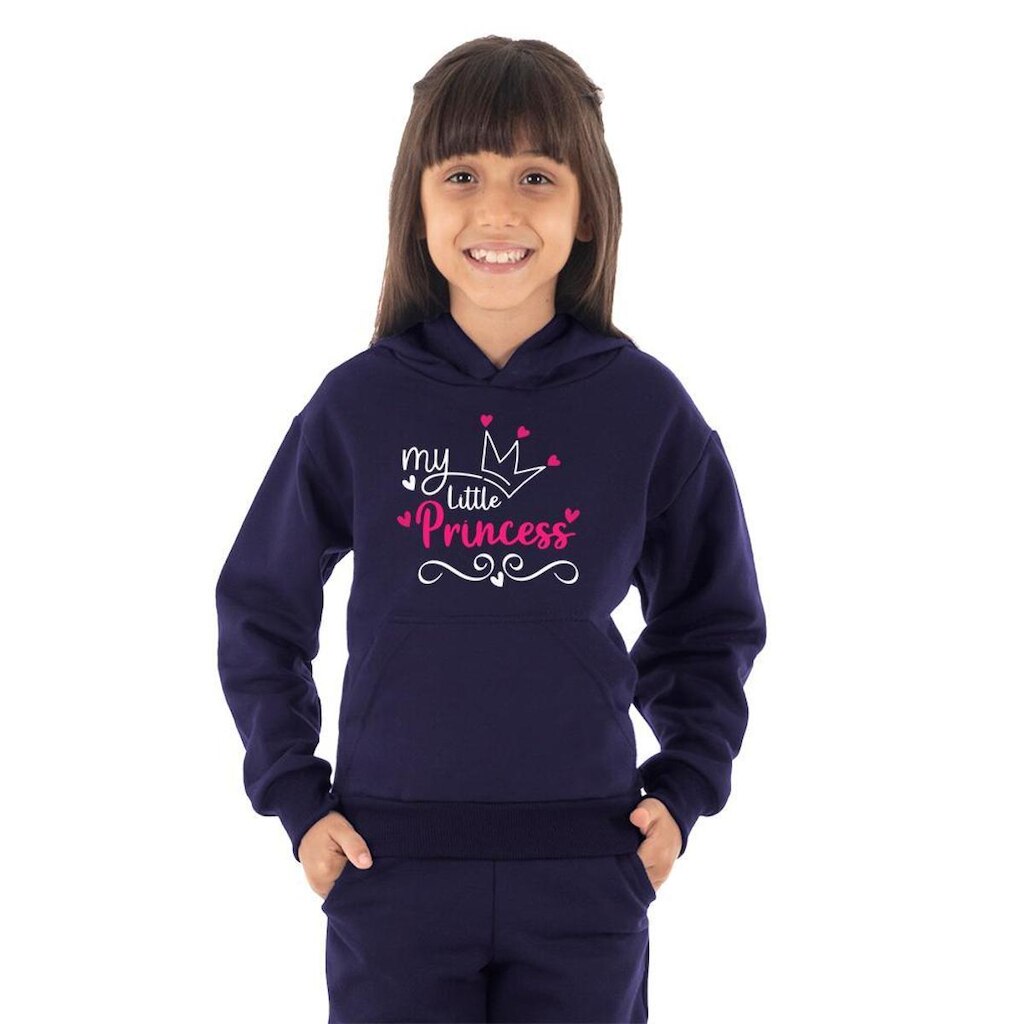 Moletom Infantil Canguru Menina Princesa Benellys