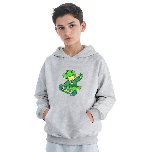 Moletom Infantil Canguru Menino Estampa Jacaré Skate