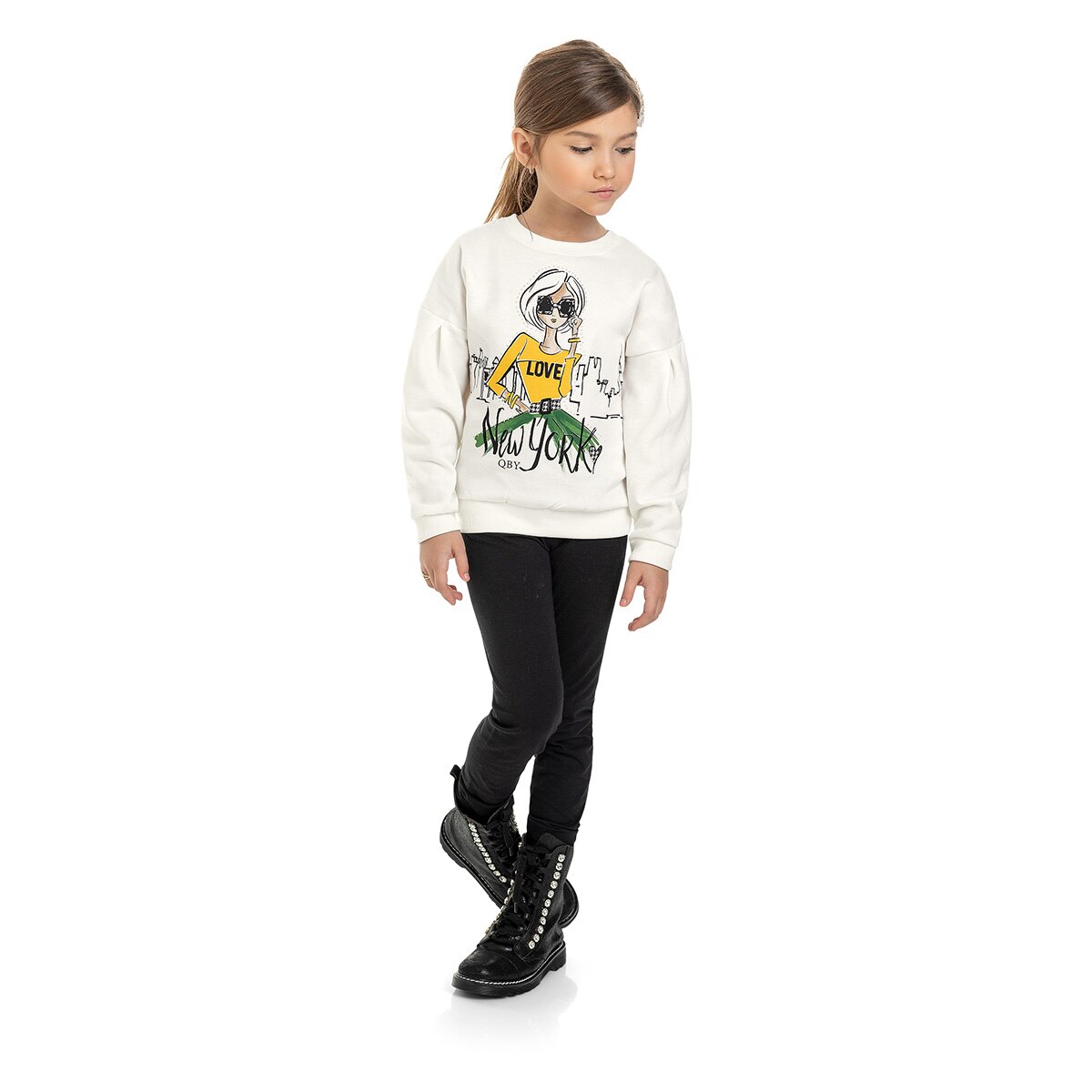 Moletom Infantil Quimby New York Feminino - 2