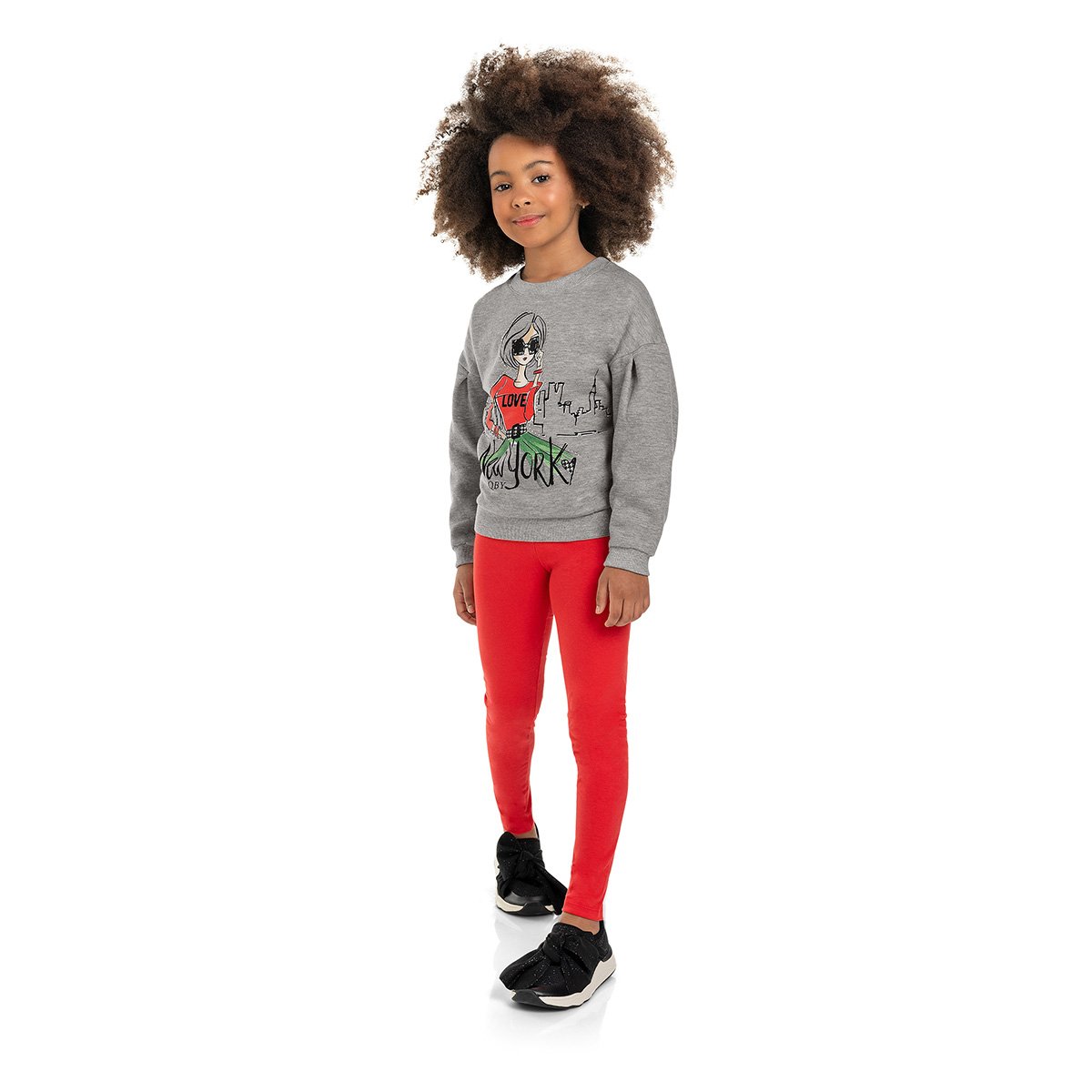 Moletom Infantil Quimby New York Feminino - 1