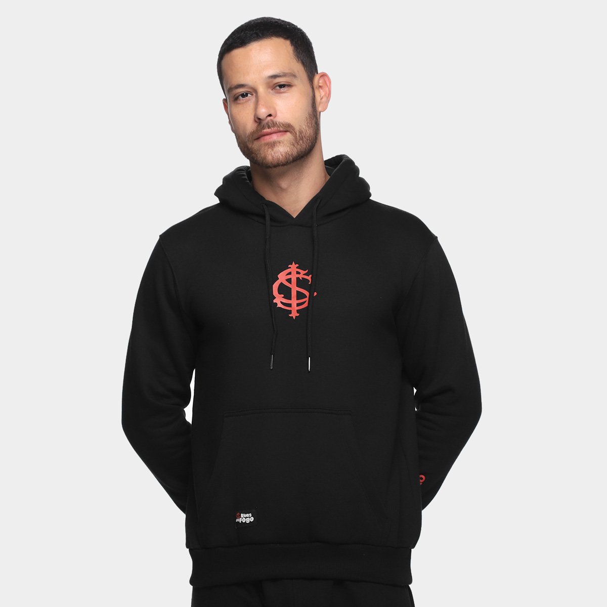 Moletom Internacional Básico Com Capuz Masculino Preto Netshoes