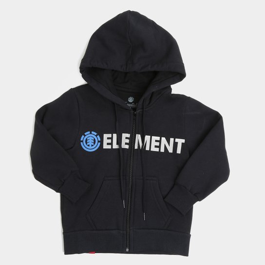 Moletom Juvenil Element Blazin Zip Masculino - Preto