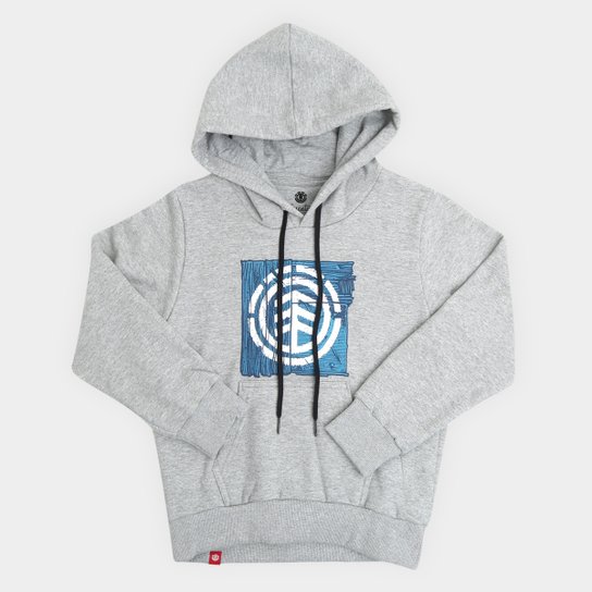 Moletom Juvenil Element Driftwood Canguru Masculino - Mescla