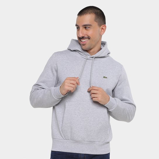 Moletom Lacoste Com Capuz Masculino - Mescla Menor preço em Moletom Lacoste Com Capuz Masculino - Mescla