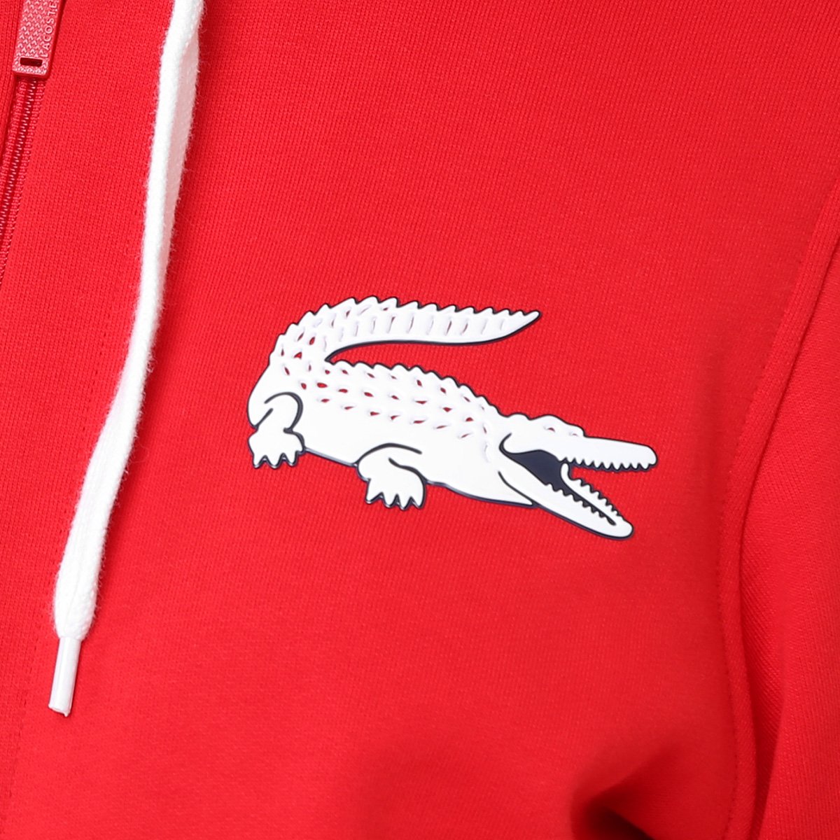 lacoste red moletom com capuz