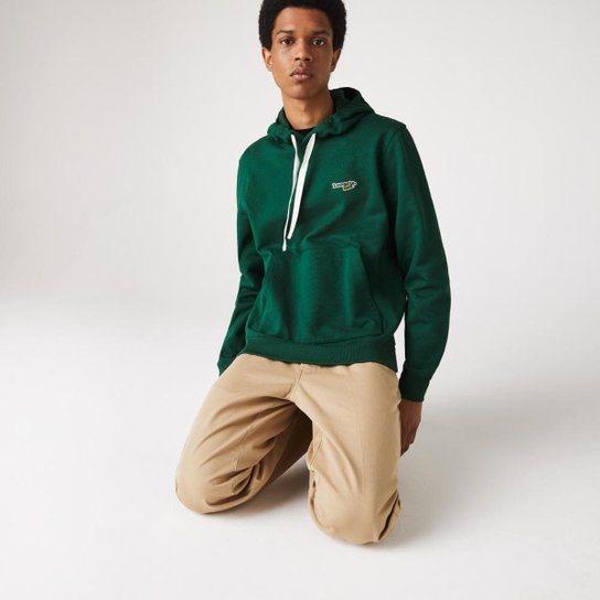 Moletom Lacoste Loose Fit - Verde Menor preço em Moletom Lacoste Loose Fit - Verde