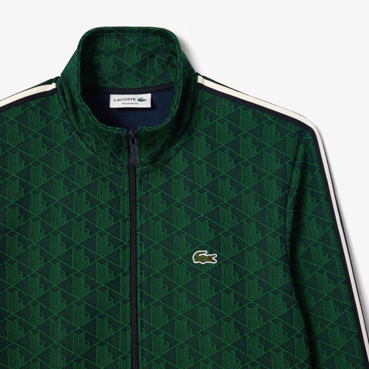 Moletom Lacoste Paris em Jacquard com Zíper e Monograma Masculino