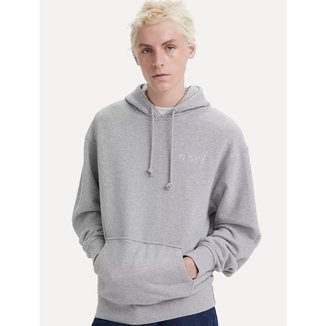 Moletom Levis Masculino Relaxed Chrome Graphic Cinza Mescla