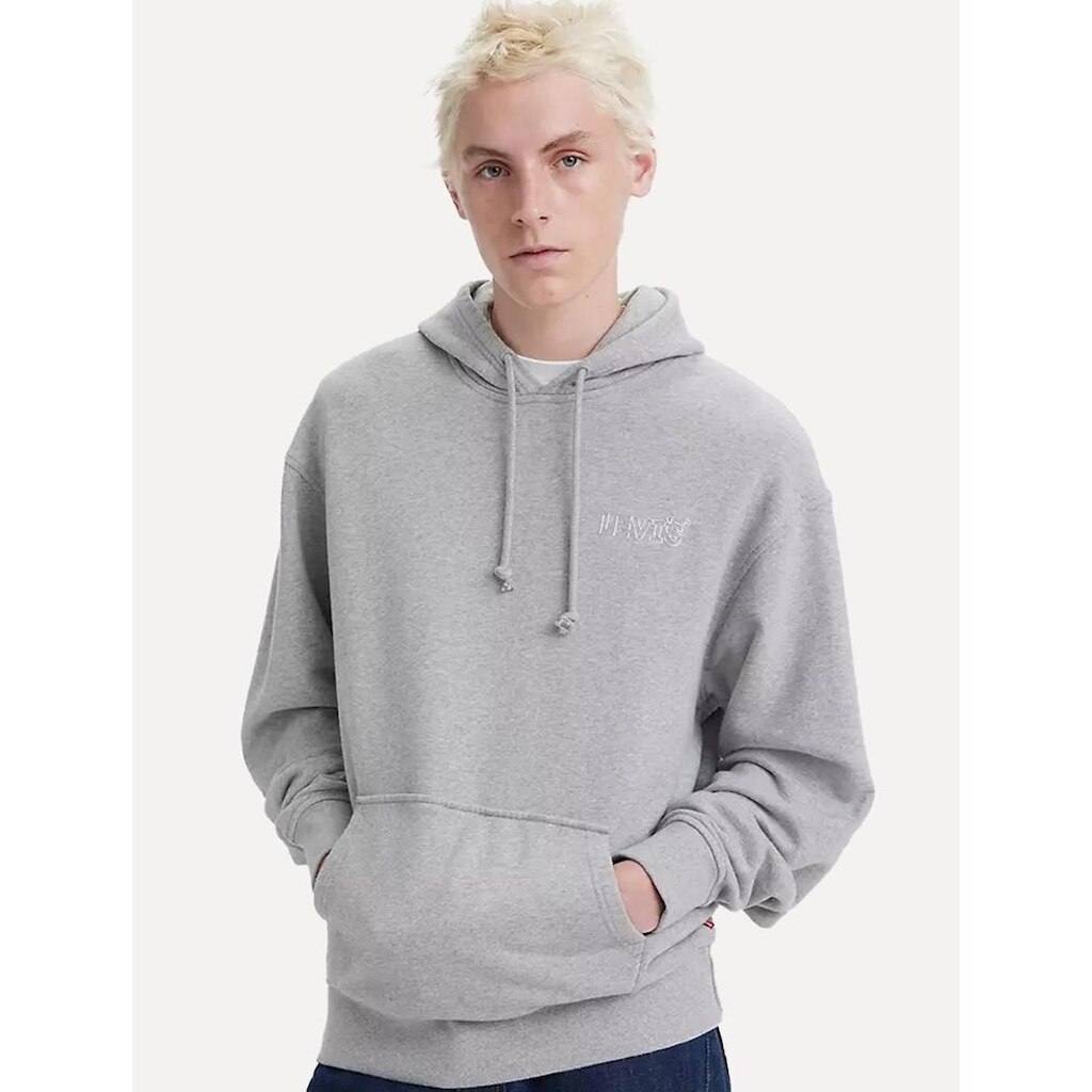 Moletom Levis Masculino Relaxed Chrome Graphic Cinza Mescla