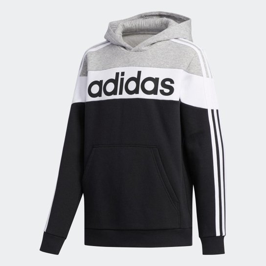 Moletom LIN CB HD FL Adidas - Preto