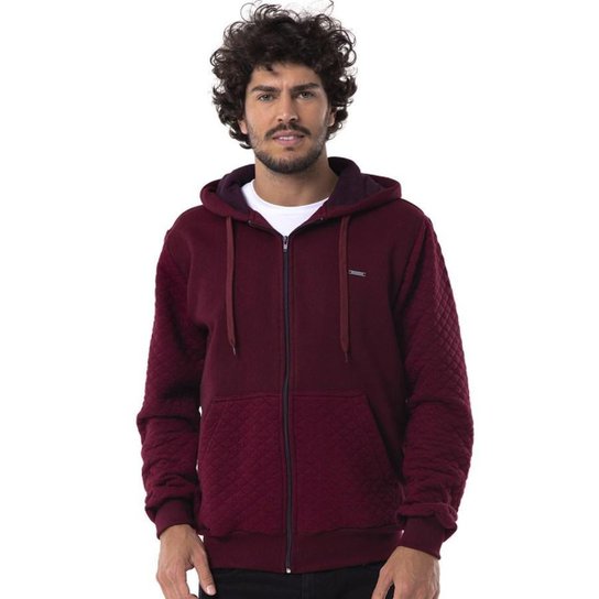 Moletom Long Island Matelassê Masculino - Bordô