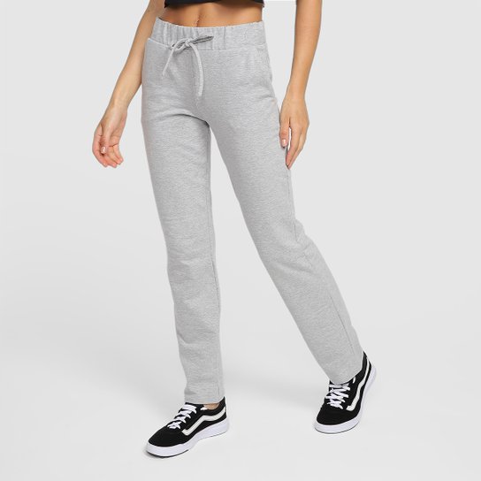 Moletom Malwee Liso Feminino - Cinza Menor preço em Moletom Malwee Liso Feminino - Cinza