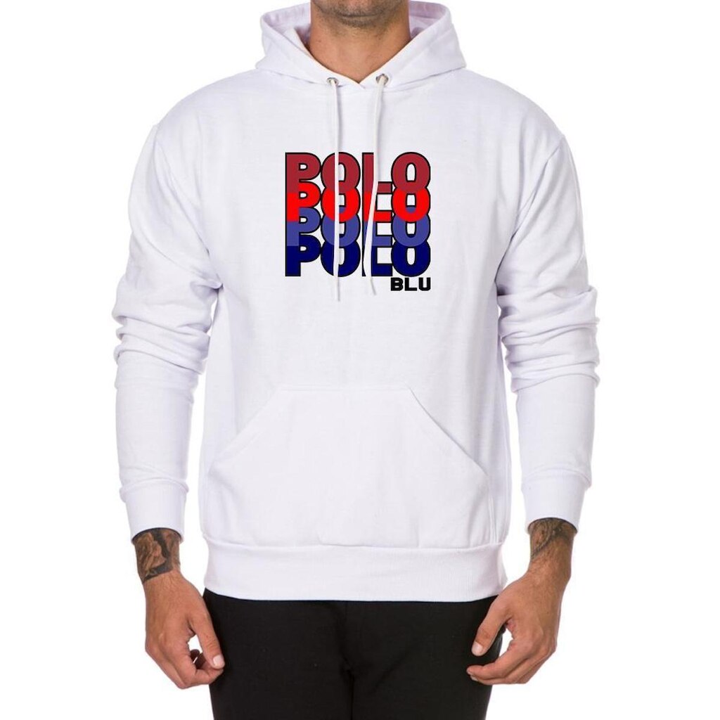 Moletom Masculino Algodão Flanelado Capuz Bolso Canguru