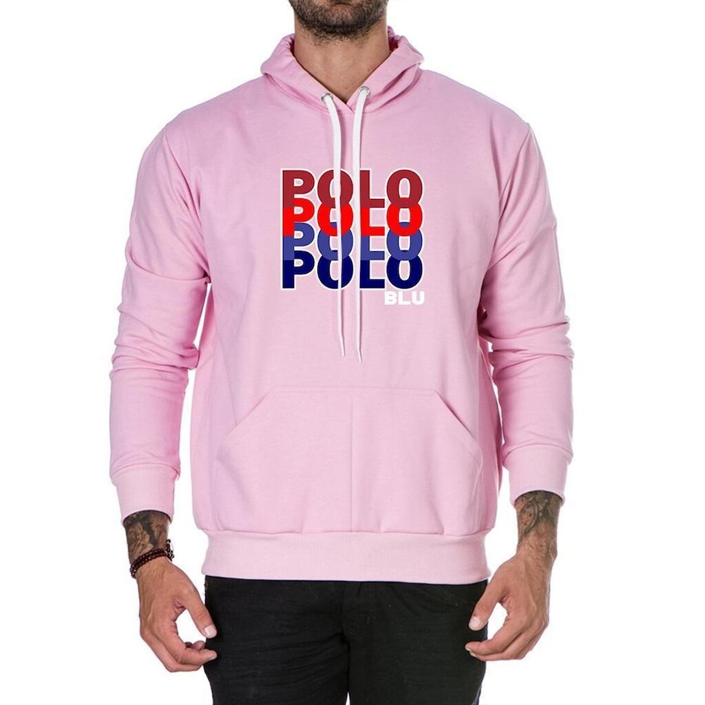 Moletom Masculino Algodão Flanelado Capuz Bolso Canguru