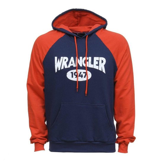 Moletom Masculino Azul com Capuz e Bolso Canguru - Azul é boa?