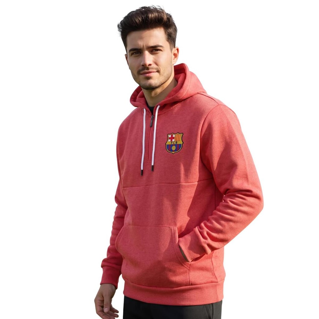 MOLETOM MASCULINO BARCELONA 55045BC VERMELHO MESCLA
