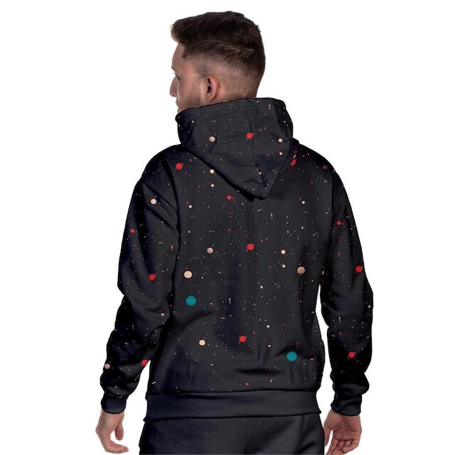 Moletom Masculino Blusa de Frio Astronauta estampado total em desenho ultra HD para inverno bem quen