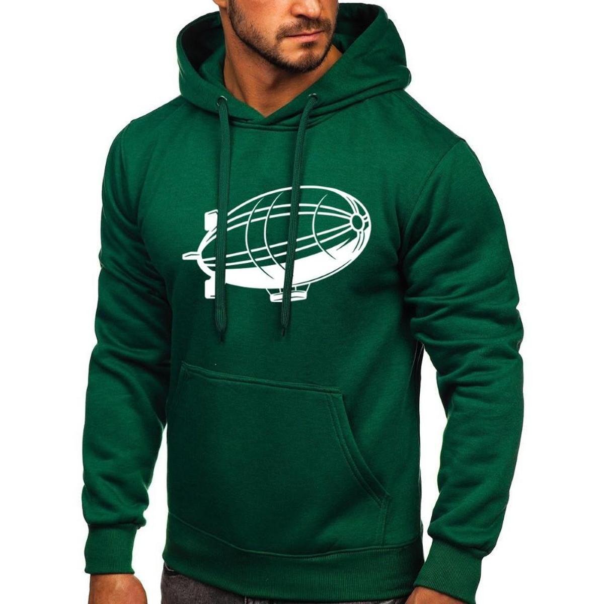 forest green mens moletom com capuz
