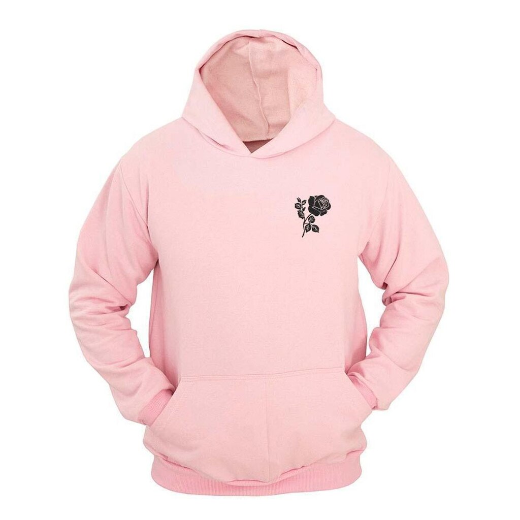 Moletom Masculino Canguru Capuz Ragor Estampa Flor