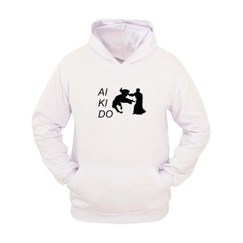 Moletom Masculino Canguru com Capuz Estampa Aikido Conforto