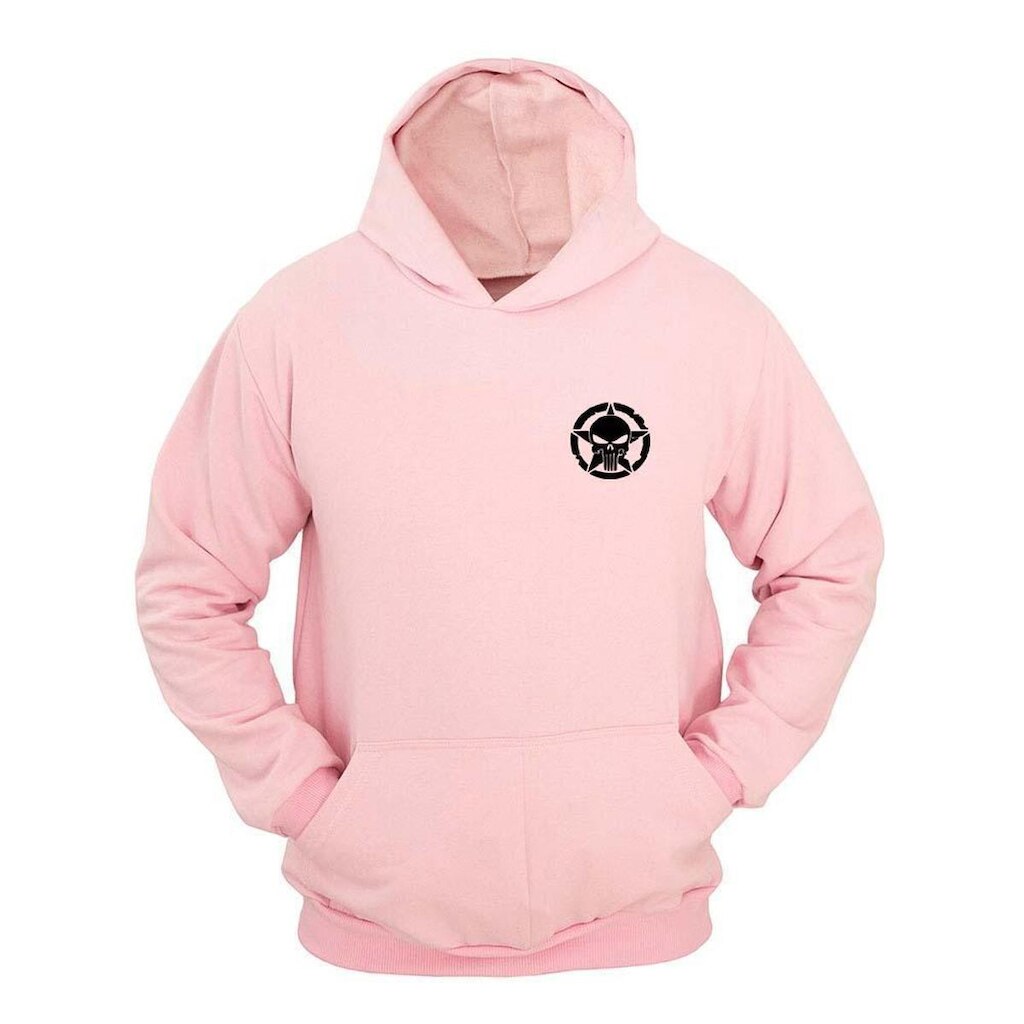 Moletom Masculino Canguru Com Capuz Estampa Caveira