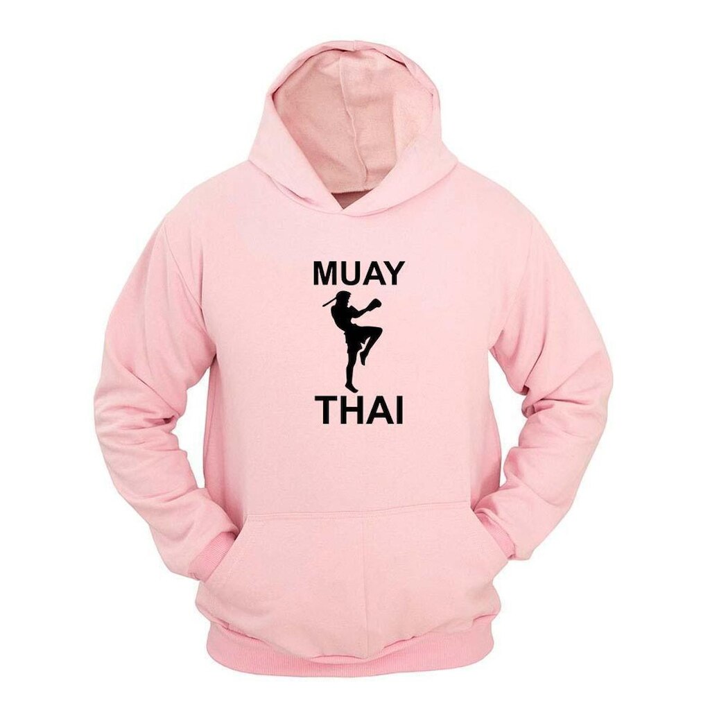 Moletom Masculino Canguru Com Capuz Estampa Muay Thai