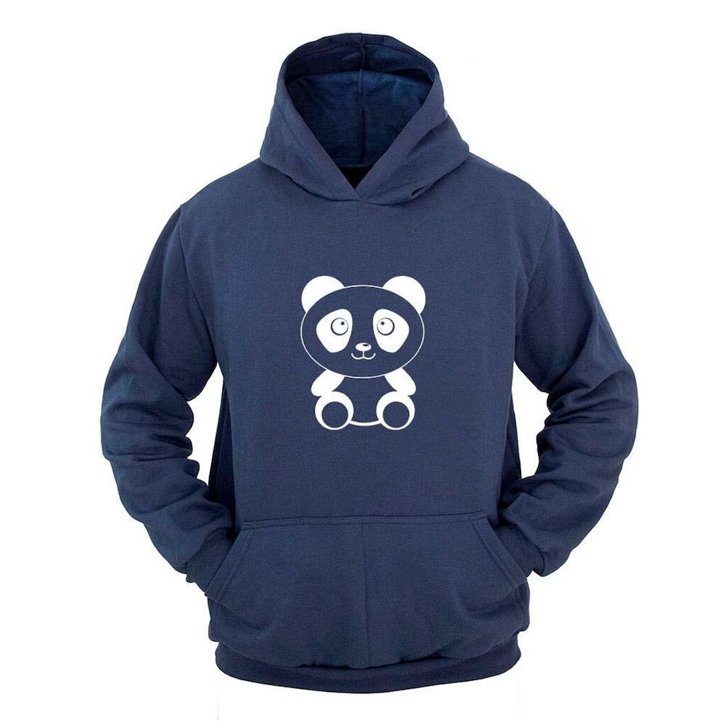 Moletom Masculino Canguru Com Capuz Estampa Panda