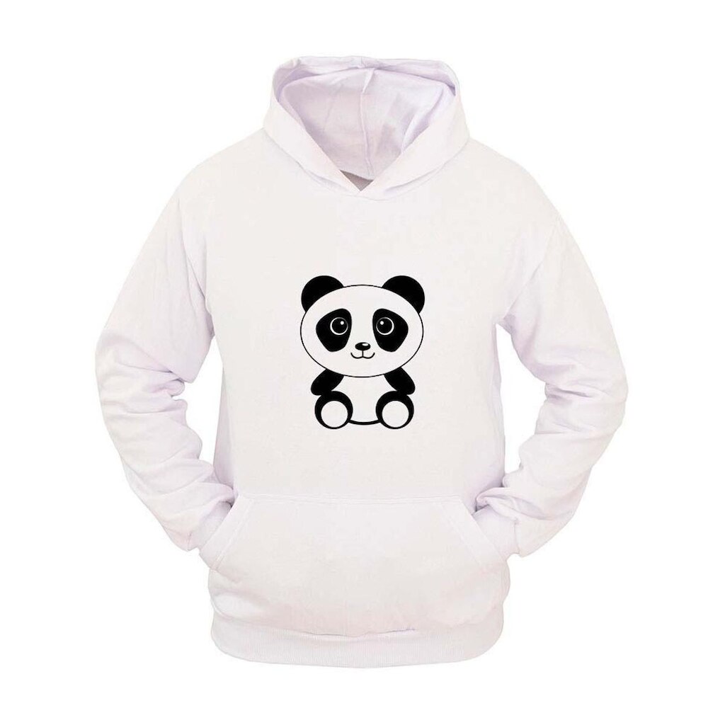 Moletom Masculino Canguru Com Capuz Estampa Panda