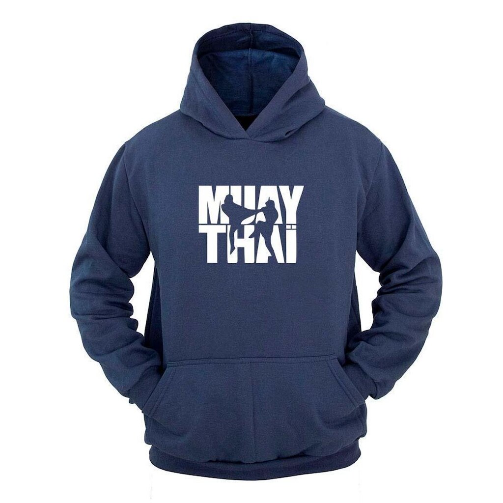 Moletom Masculino Canguru Com Capuz  Estampado Muay Thai