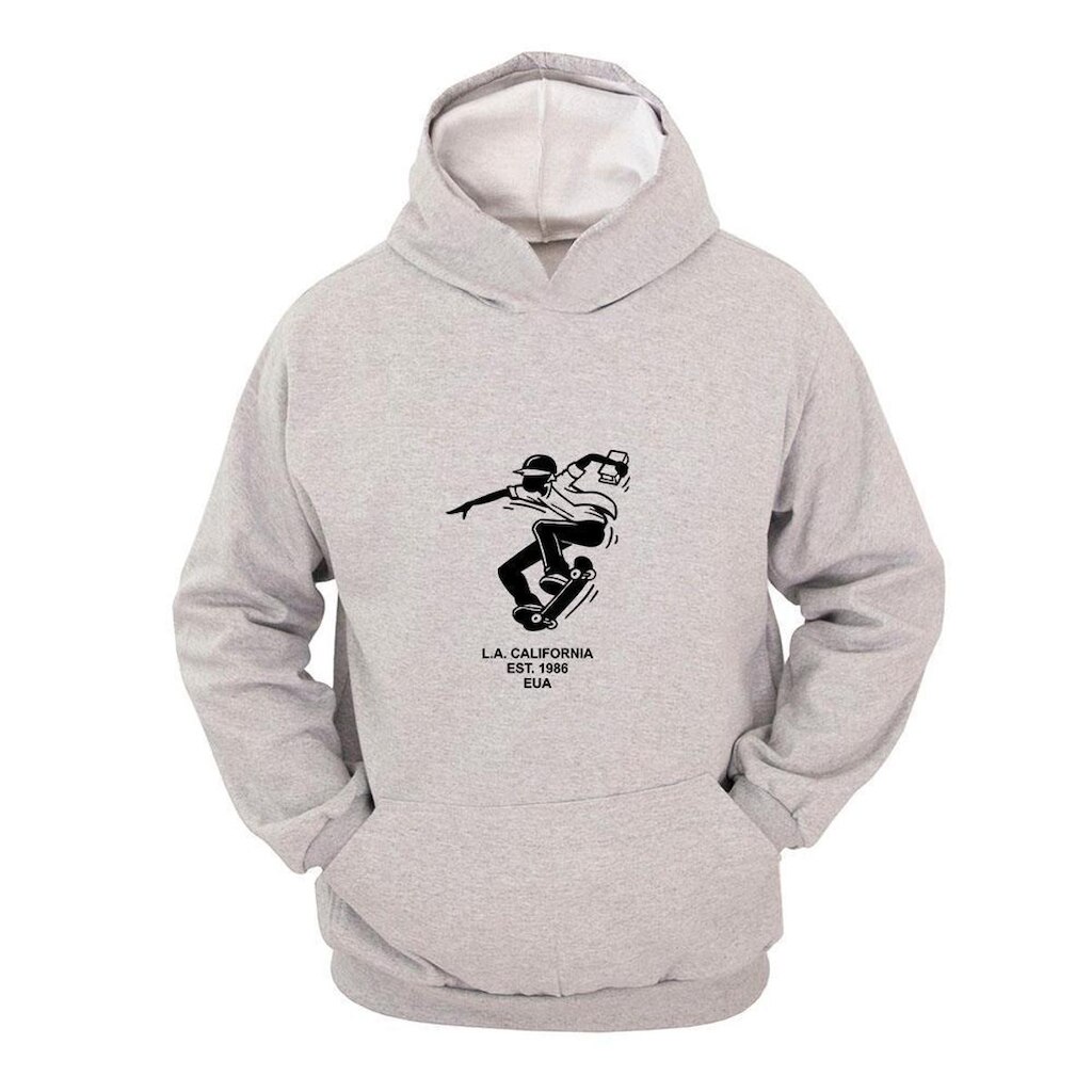 Moletom Masculino Canguru Estampa Skate Study Macio