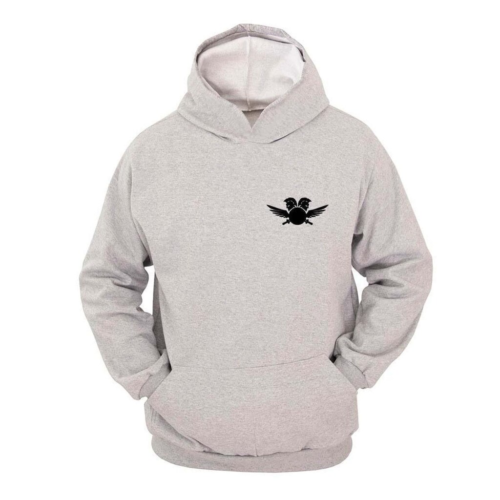 Moletom Masculino Canguru Estampa Warrior com Capuz