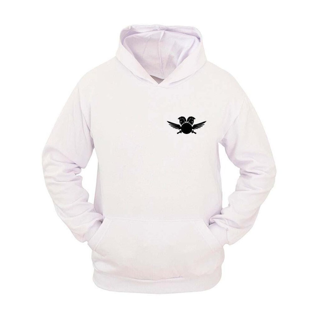 Moletom Masculino Canguru Estampa Warrior com Capuz