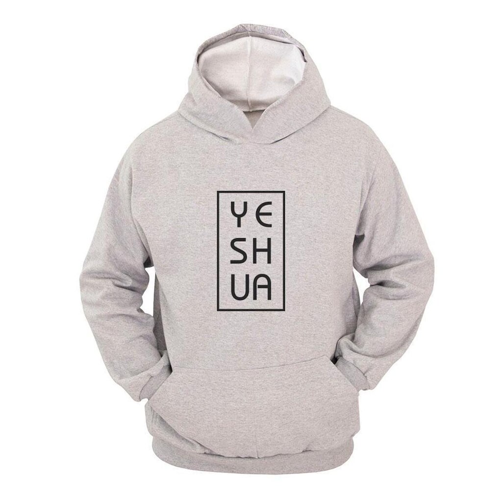 Moletom Masculino Canguru Estampa Yeshua com Capuz