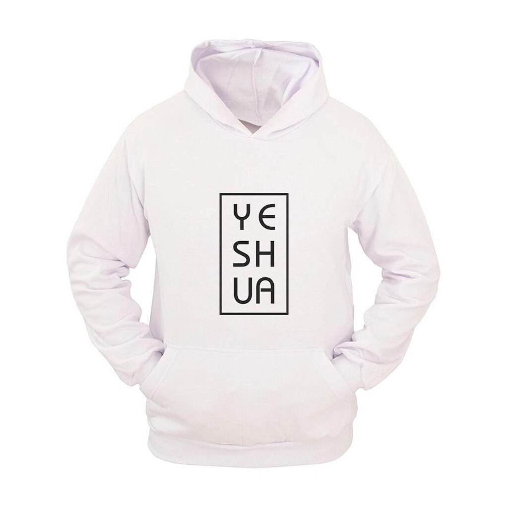 Moletom Masculino Canguru Estampa Yeshua com Capuz