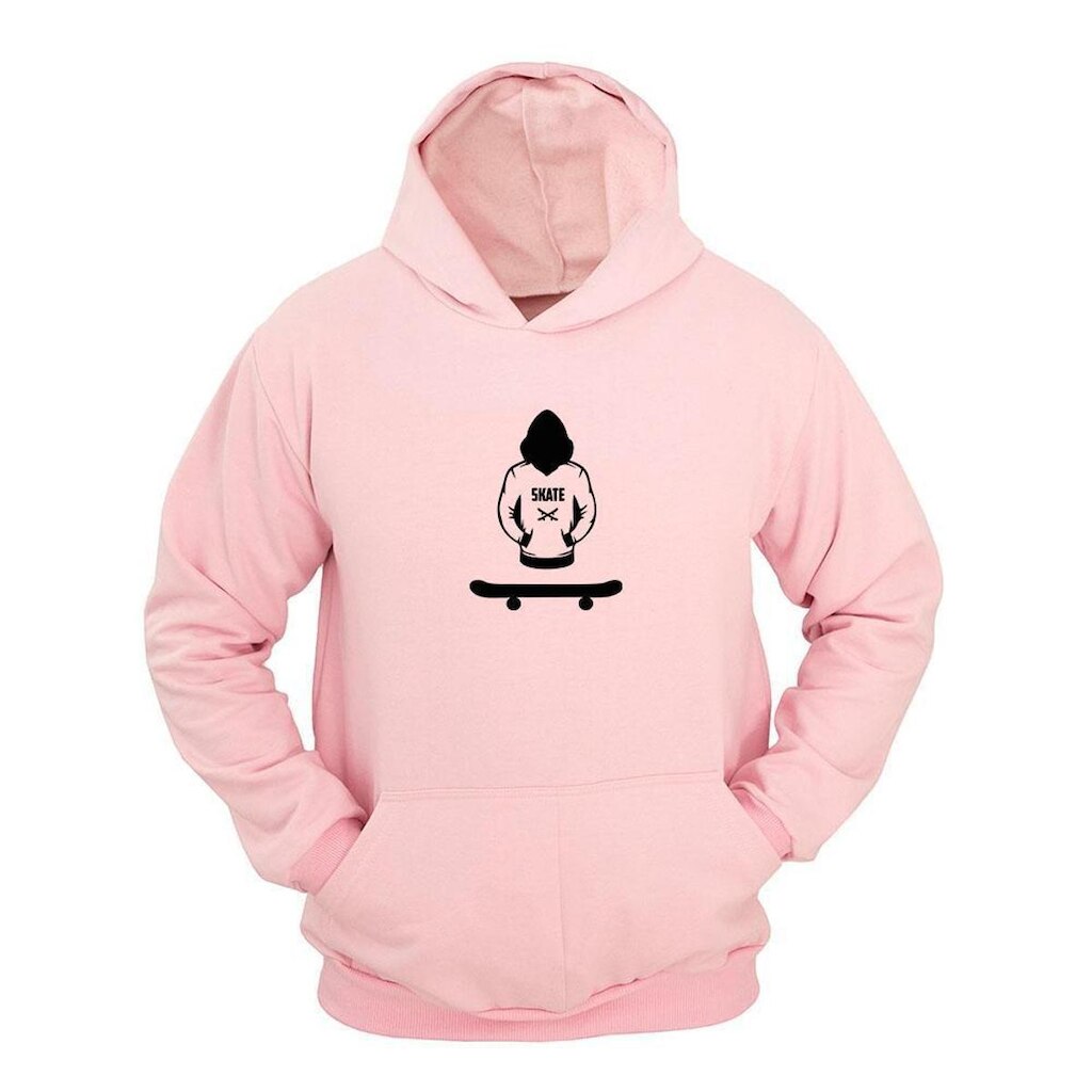 Moletom Masculino Canguru Flanelado Skate Board Estampado