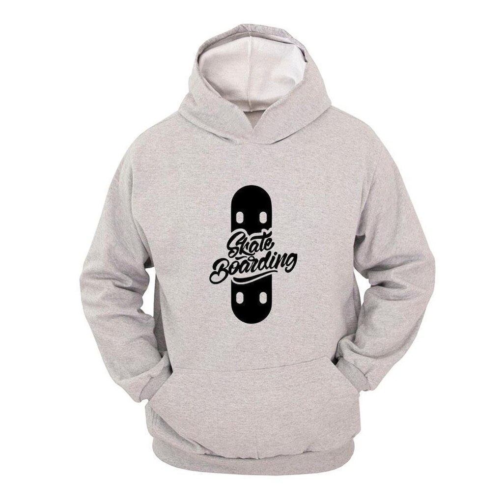 Moletom Masculino Canguru Flanelado Skate Boarding Estampado